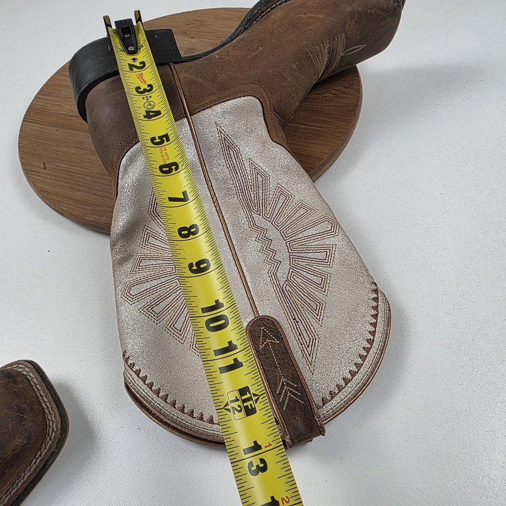 Ariat Boots Womens Size 9.5 Brown Leather Mid Calf Western Square Toe 10025036 - Picture 16 of 16